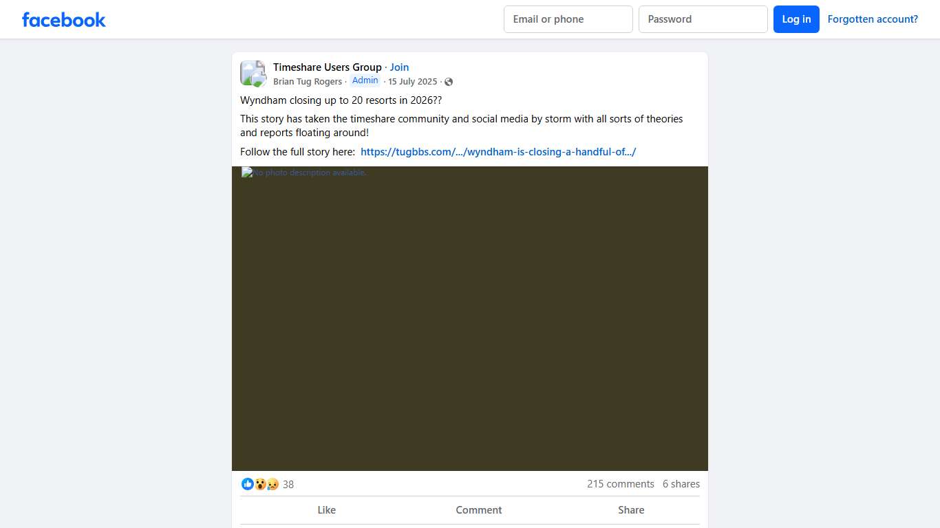 Timeshare Users Group | Wyndham closing up to 20 resorts in 2026 | Facebook